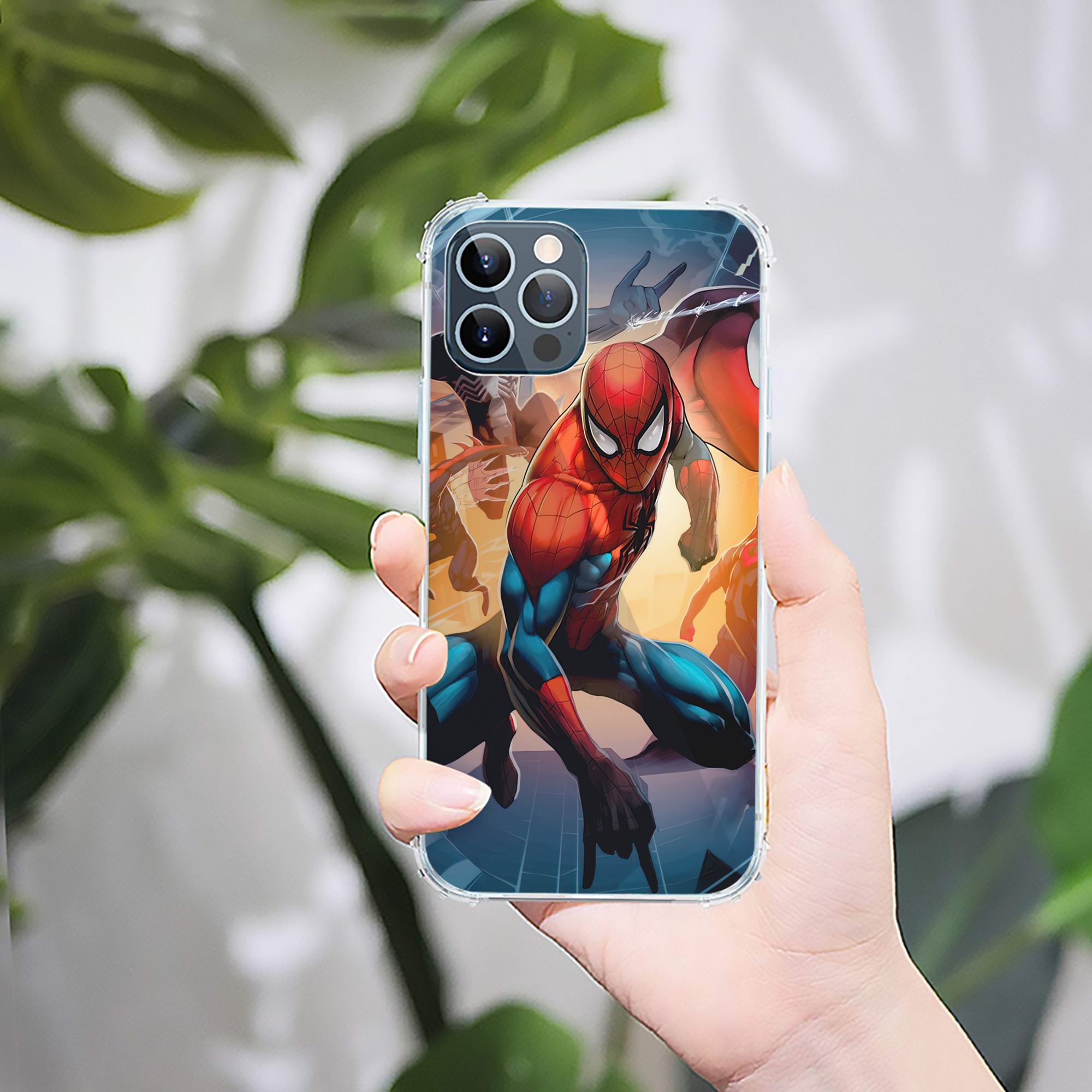 （画像用） Spider Man スパイダーマン 【iPhone 12シリーズ対応】透明スマホケース（クリアソフトケース）